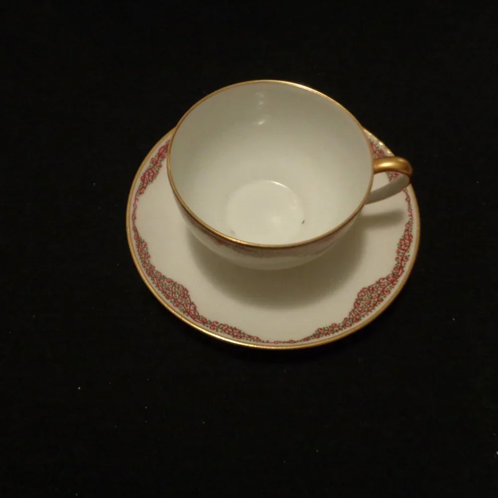 FRENCH VINTAGE EARLY FRENCH BONE CHINA CUP & SAUCER